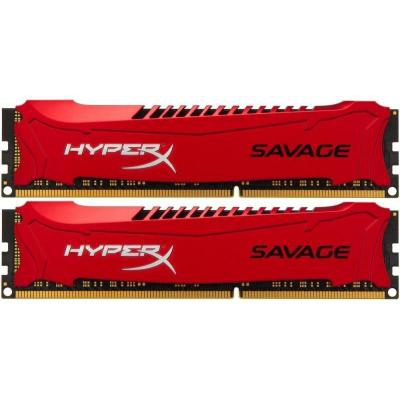 Модуль памяти для компьютера DDR3 8GB 1600 MHz Savage Red Kingston (HX316C9SRK2/8)
