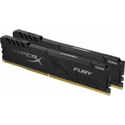 Модуль памяти для компьютера DDR4 64GB (2x32GB) 2666 MHz HyperX Fury Black Kingston Fury (ex.HyperX) (HX426C16FB3K2/64)