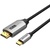 Кабель мультимедійний USB-C 3.1 to HDMI 1.5m 4K 60 Гц Thunderbolt 3 HDCP2.2 PVC Black Vention (CRBBG)