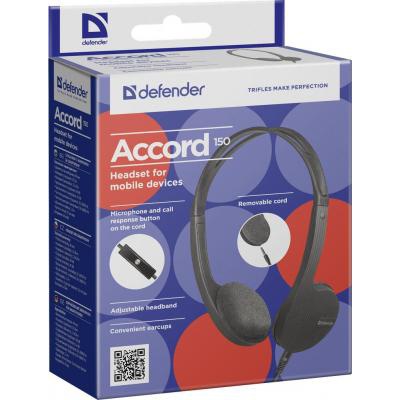 Наушники Defender Accord 150 Black (63150)