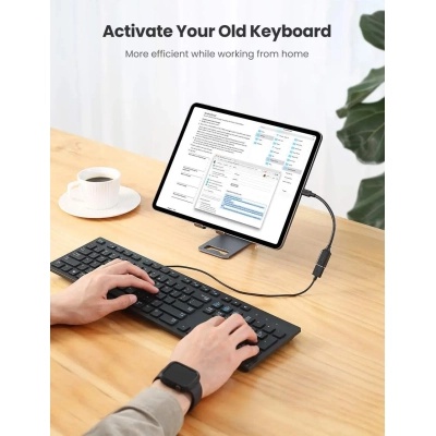 Перехідник OTG USB 3.0 AF to USB-C US154 black UGREEN (30701)