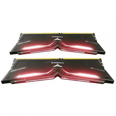 Модуль памяти для компьютера DDR4 16GB (2x8GB) 3000 MHz T-Force Night Hawk Black LED/Red Team (THRD416G3000HC16CDC01)
