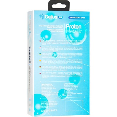 Наушники Gelius Air Proton GA-WE-002 Black with mic + button call answering (00000074838)
