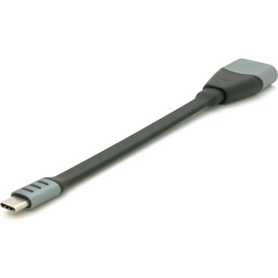 Перехідник USB-C to HDMI F 0.18m black-gray Voltronic (Type-C(M)/HDMI(F)flat18cm)