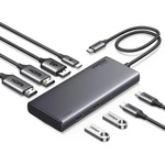 Концентратор Ugreen USB-C to 2xUSB 3.2 + 2xUSB-C 3.2 + 2xHDMI + DP 4K60Hz + PD 100W CM639 gray (35625)