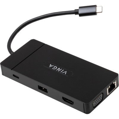 Концентратор Vinga USB-C 3.1 to VGA+HDMI+RJ45+3xUSB3.0+USB2.0+SD/TF+PD+Audio (VHYC10)