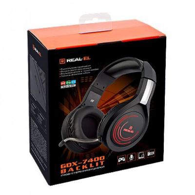 Наушники REAL-EL GDX-7400 Backlit black