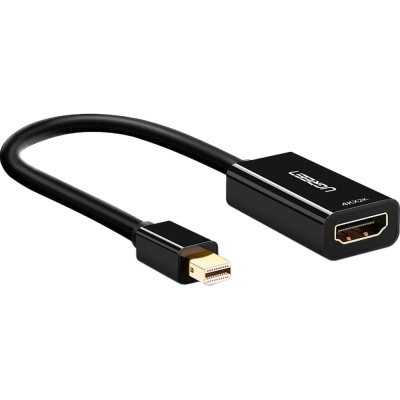 Перехідник Mini DisplayPort M to HDMI F 4K 30Hz black UGREEN (40360)