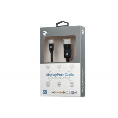 Кабель мультимедийный Mini DisplayPort to DisplayPort 2.0m 2E (2E-W1704)