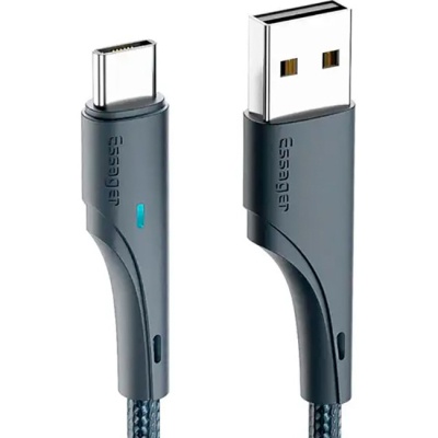 Дата кабель USB 2.0 AM to USB-C 0.25m black Essager (EXCT-LSB01)