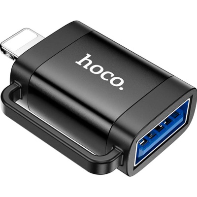 Перехідник UA31A Lightning M to USB F OTG Black HOCO (6942007628082)