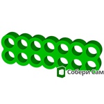 Гребешок для кабелей блока питания 14-pin (питание видеокарты) зеленый