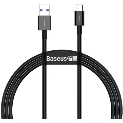 Дата кабель USB 2.0 AM to Type-C 1.0m 3A Black Baseus (CATYS-01)