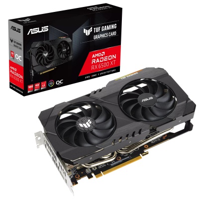 Видеокарта ASUS Radeon RX 6500 XT 4Gb TUF OC GAMING (TUF-RX6500XT-O4G-GAMING)