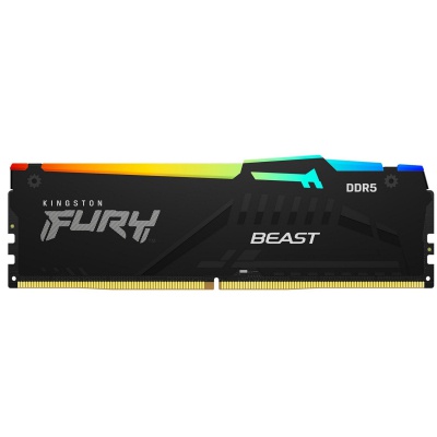 Модуль пам'яті для комп'ютера DDR5 16GB 5600 MHz FURY Beast RGB Kingston Fury (ex.HyperX) (KF556C40BBA-16)