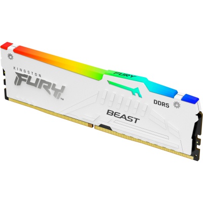 Модуль пам'яті для комп'ютера DDR5 16GB 6400 MHz Beast White RGB XMP Kingston Fury (ex.HyperX) (KF564C32BWA-16)