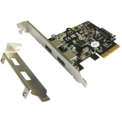 Контроллер ST-Lab USB 3.1 Gen2 2x Type-A (up to 10 Gbit), PCI-E Gen-III x2+ LP (U-1780)