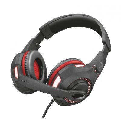 Наушники Trust GXT 407 Ravu Illuminated 3.5mm+USB BLACK (23372)