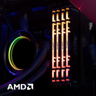 Модуль памяти для компьютера DDR4 128GB (4x32GB) 3600 MHz Renegade RGB Kingston Fury (ex.HyperX) (KF436C18RBAK4/128)