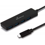 Концентратор MediaRange USB type-c hub 1:4, bus-powered, black (MRCS508)