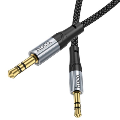 Кабель мультимедійний 3.5mm M to 3.5mm M 1.0m Black HOCO (6942007608800)
