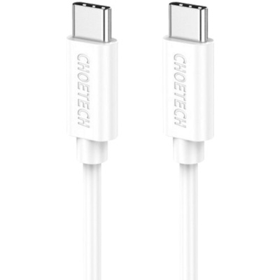 Дата кабель USB-C to USB-C 1.0m USB 2.0 Choetech (CC0002-WH)