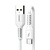 Дата кабель USB 2.0 AM to USB-C 1.0m 2.4A silicone white Denmen (DM-D42T-WH)