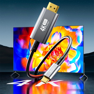 Кабель мультимедійний USB-C to HDMI 1.8m GB019-CHDMI XO (GB019-CHDMI.tranish)