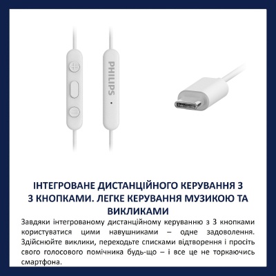 Навушники Philips AE5008WT/00 USB-С White (TAE5008WT/00)