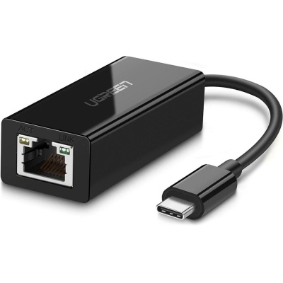 Перехідник USB-C 3.1 to RJ45 1000Mbps black UGREEN (50307)