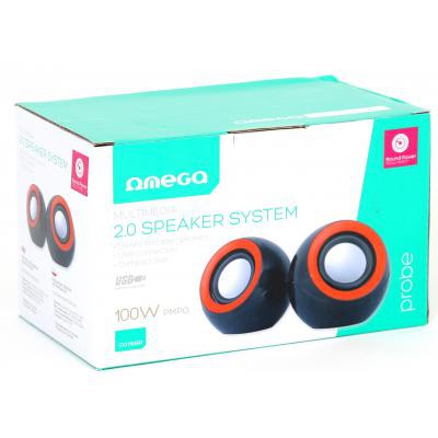 Акустическая система OMEGA OG-116B black red 2x3W RMS USB (OG116BR)