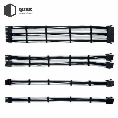 Кабель Qube для блока питания QUBE 1*24P MB, 2*4+4P CPU,2*6+2P VGA Whi (QBWSET24P2x8P2x8PWP)