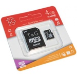 Карта памяти T&G 4GB microSDHC class 4 (TG-4GBSDCL4-01)