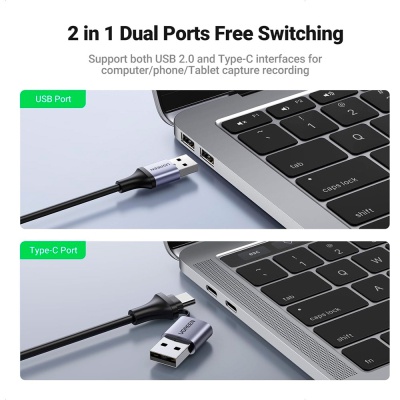 Перехідник USB/USB-C to HDMI 4K/60Hz UGREEN (40189)