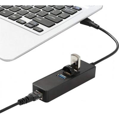 Переходник Dynamode USB 3.0 Type-A - RJ45 Gigabit Lan, 3*USB 3.0 (USB3.0-Type-A-RJ45-HUB3)