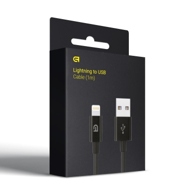 Дата кабель USB 2.0 AM to Lightning 1.0m black Armorstandart (ARM64287)