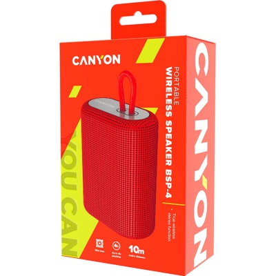 Акустична система Canyon BSP-4 Bluetooth Red (CNE-CBTSP4R)