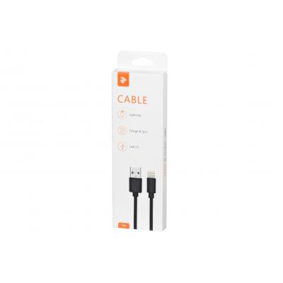 Дата кабель USB 2.0 AM to Lightning 1.0m black 2E (2E-CCLPVC-1MBL)