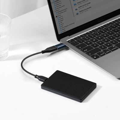 Перехідник OTG USB 3.1 AF to USB-C blue Baseus (ZJJQ000003)