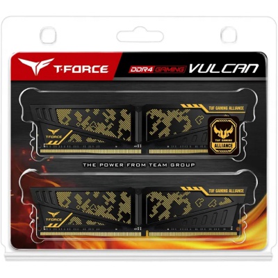 Модуль пам'яті для комп'ютера DDR4 16GB (2x8GB) 3200 MHz Vulcan TUF Yellow Team (TLTYD416G3200HC16CDC01)