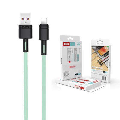 Дата кабель USB 2.0 AM to Lightning 1.0m 5A green XO (NB166-L-1-GR)