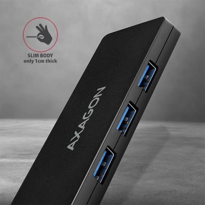 Концентратор AXAGON USB 3.1 to 4xUSB 3.0 black (HUE-G1A)