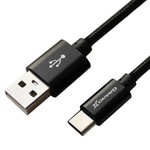 Дата кабель USB 2.0 AM to Type-C 1.0m Black Grand-X (FC02)