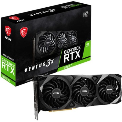 Видеокарта MSI GeForce RTX3060Ti 8Gb VENTUS 3X D6X OC (RTX 3060 Ti VENTUS 3X 8GD6X OC)