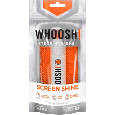 Спрей для очищення Whoosh! Screen Shine GO XL 100ml, microfiber 14x14cm (1FG100ENFR/1FG100XLENFR)