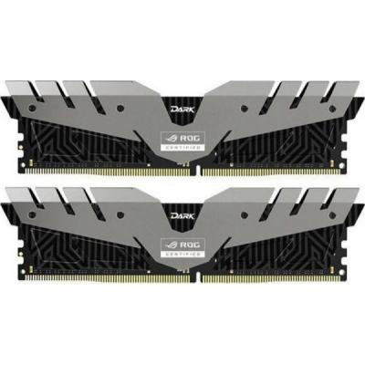 Модуль памяти для компьютера DDR4 16GB (2x8GB) 3000 MHz T-Force Dark Rog Black/Gray Team (TDRGD416G3000HC16CDC01)