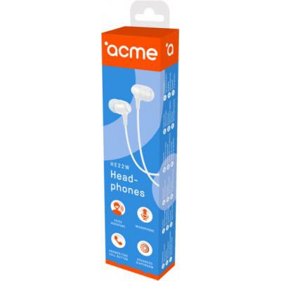 Наушники ACME HE22W Earphones With Mic (4770070881019)