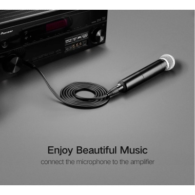 Кабель мультимедійний 6.35mm M to XLR F 2.0m AV131 black UGREEN (20719)
