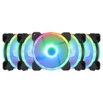 Кулер для корпуса Gelid Solutions AMBER 5 ARGB Combo Bundle ( 5 вентиляторов ) (RF-RGB-MP-01)
