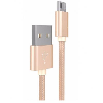 Дата кабель USB 2.0 AM to Micro 5P Gold Edition Carbon Gold Gelius (45840)